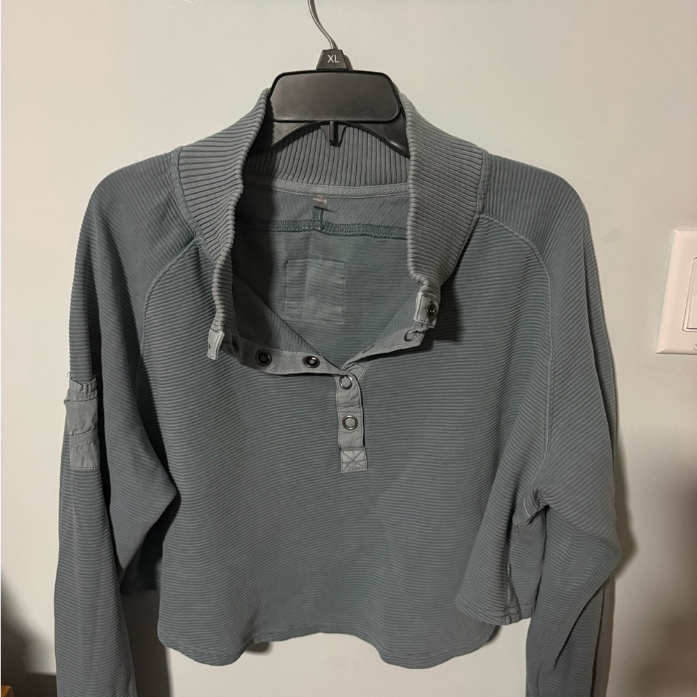 FP Movement Ribbed Button-Up Top
